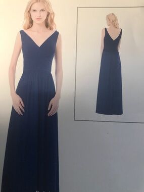 BILL LEVKOFF ROYAL BLUE CHIFFON GOWN SIZE 10